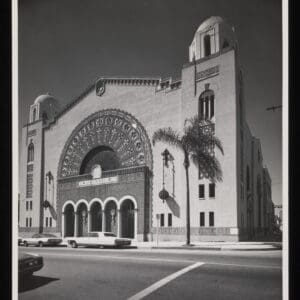 Historic theater building with ornate architecture.