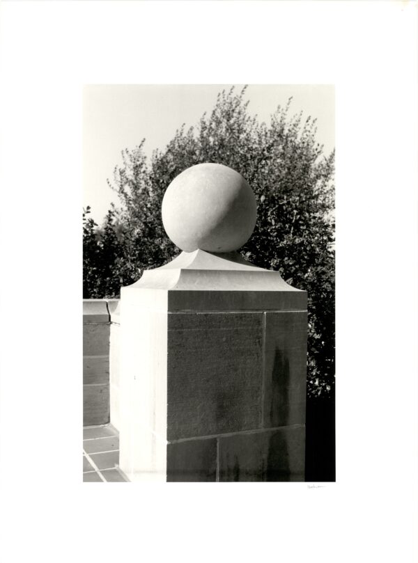 Julius Shulman - Vest Pocket Camera. "Berkeley Women's Gymnasium Urn." Berkeley, Ca. Julia Morgan.1935