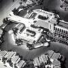 Julius Shulman - 3 Prints. Architectural Model. "Al Khobar Hilton Hotel Model." Al Khobar, Saudi Arabia. Killingsworth, Brady & Associates. 1977