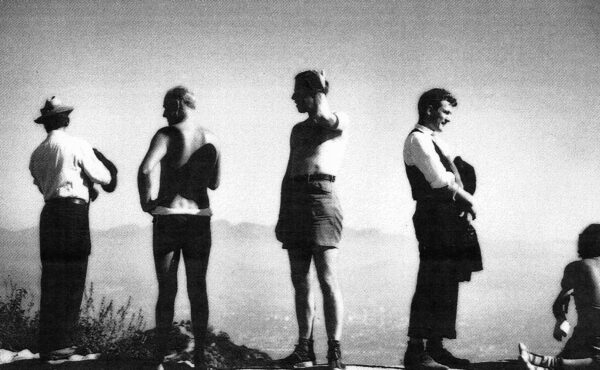 Julius Shulman - Vest Pocket Camera. "Day Hikers." Santa Monica Mountains (Los Angeles) Ca. 1935