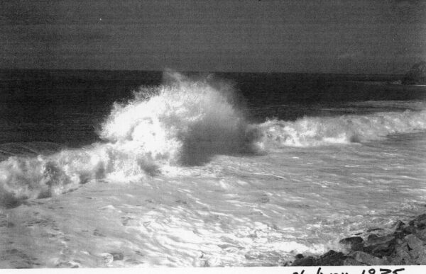 Julius Shulman - Vest Pocket Camera. "The Big Wave." Malibu (Los Angeles) Ca. 1935