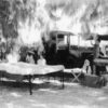 Julius Shulman - Vest Pocket Camera Original Vintage Print. "Palm Springs Camping on Indian Land." Palm Springs, Ca. 1934