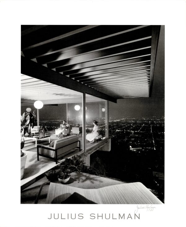 Julius Shulman - Poster. "Case Study House 22, Two Girls" Los Angeles, Ca. Pierre Koenig. 1960