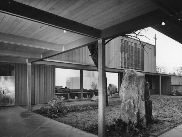 Julius Shulman - Original Vintage Print. "First Presbyterian Church." Cottage Grove, OR.  Pietro Belluschi. 1951