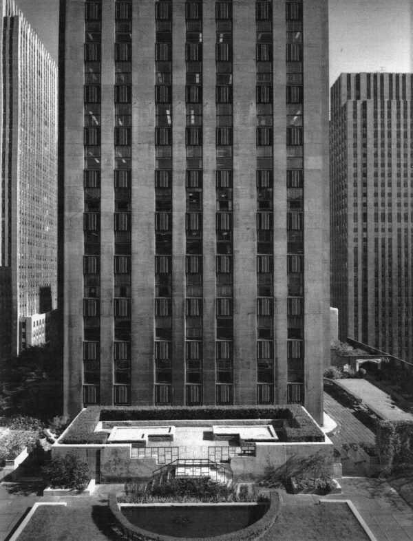 Julius Shulman - Original Vintage Print. "Joseph Seagram Building." New York, NY. Ludwig Mies van der Rohe & Philip Johnson. 1959