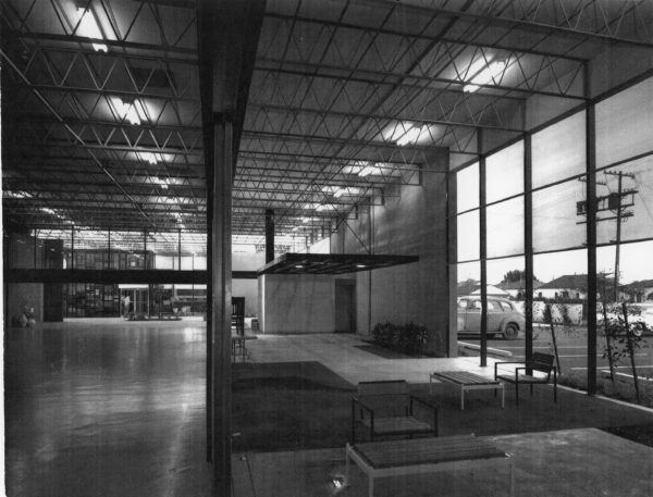 Julius Shulman - Original Vintage Print. "Union Service Center." Los Angeles, Ca. Smith & Williams. 1958