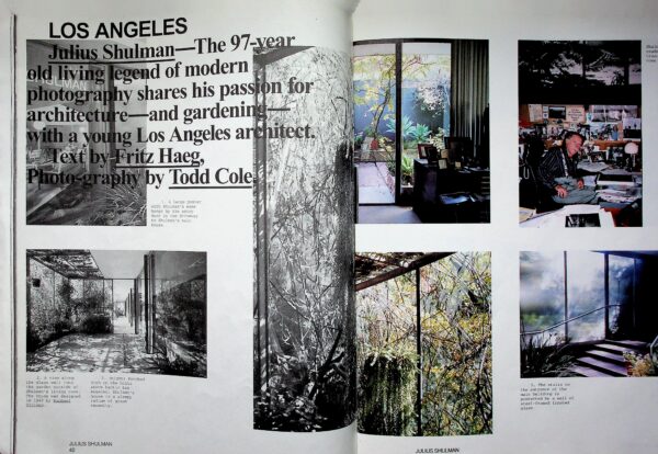 Julius  Shulman - Magazine:  PIN-UP Magazine. "Julius Shulman-97 Year Old Legend." Extensive Articles & Prints on Various Julius Shulman Assignments. 2007 - Image 2