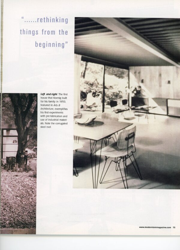 Julius Shulman - Magazine: Modernism Magazine. Several Articles & Pictures on Pierre Koenig's Works Memorialized by Shulman. Los Angeles, Ca. 2004 - Image 6