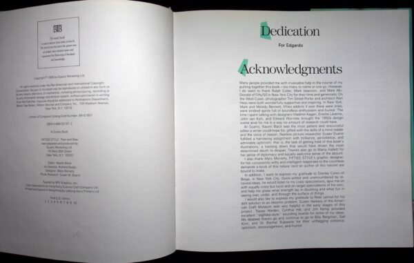 Hardcover Book. "Fifties Style, Then and Now." Richard Horn. 1988 - Image 4