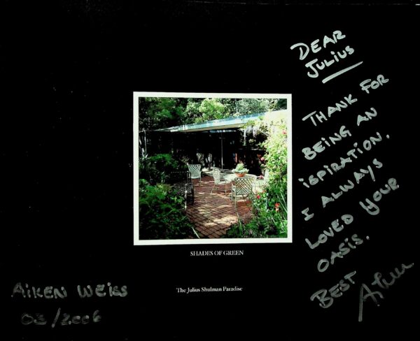 Photoworks Book. "Julius Shulman's Personal Residence. Aiken Weiss. Hollywood Hills, Ca. 2006 - Image 2