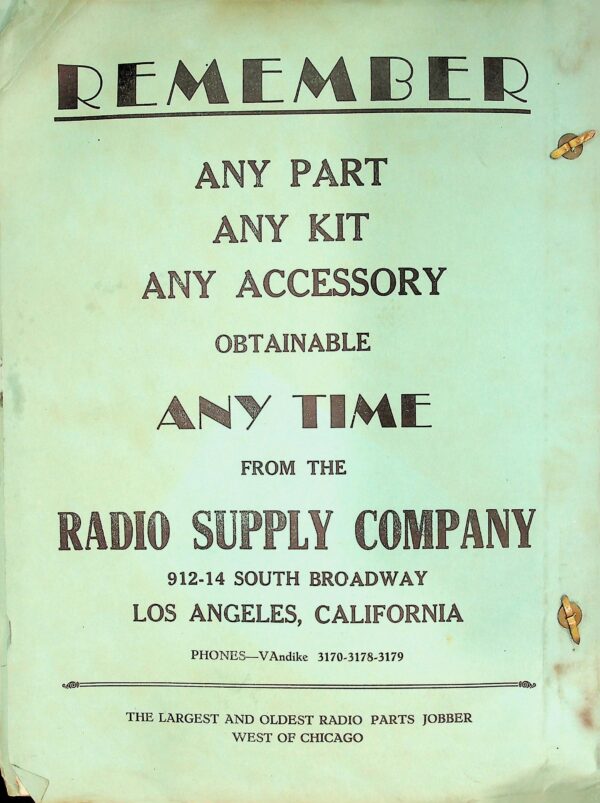 Julius Shulman Personal Memorabilia. "Shulman's Amateur Radio Station Log." Hollywood Hills (Los Angeles) Ca. 1932 - Image 2