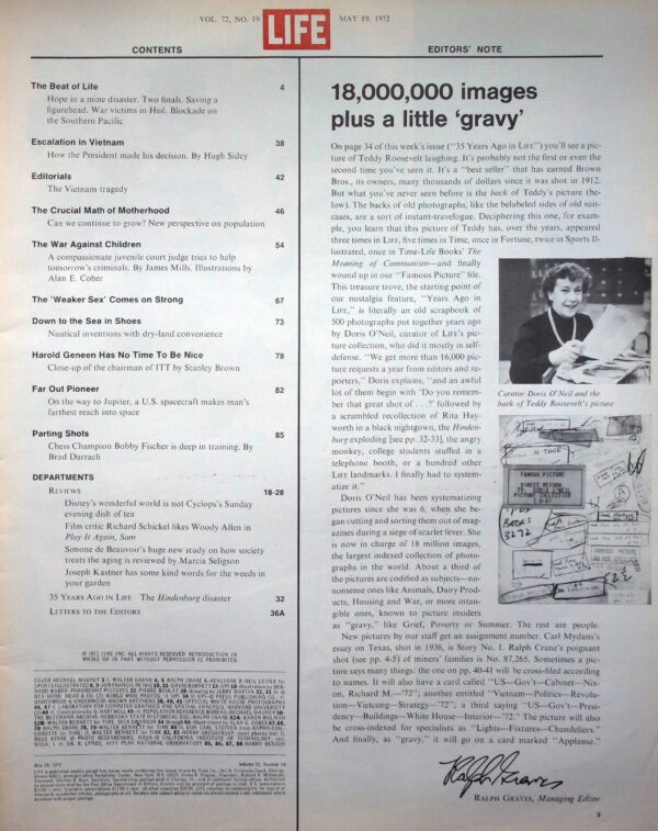Life Magazine: "The Baby Riddle & The President And Vietnam" Hollywood Hills (Shulman's Studio) Ca. May 19,1972 - Image 3