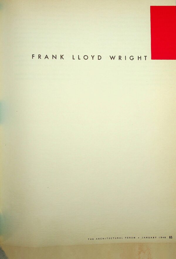 Spiral Bound Book - "Architectural Forum, January 1948." Frank Lloyd Wright. Boston, MA. 1948 - Image 4