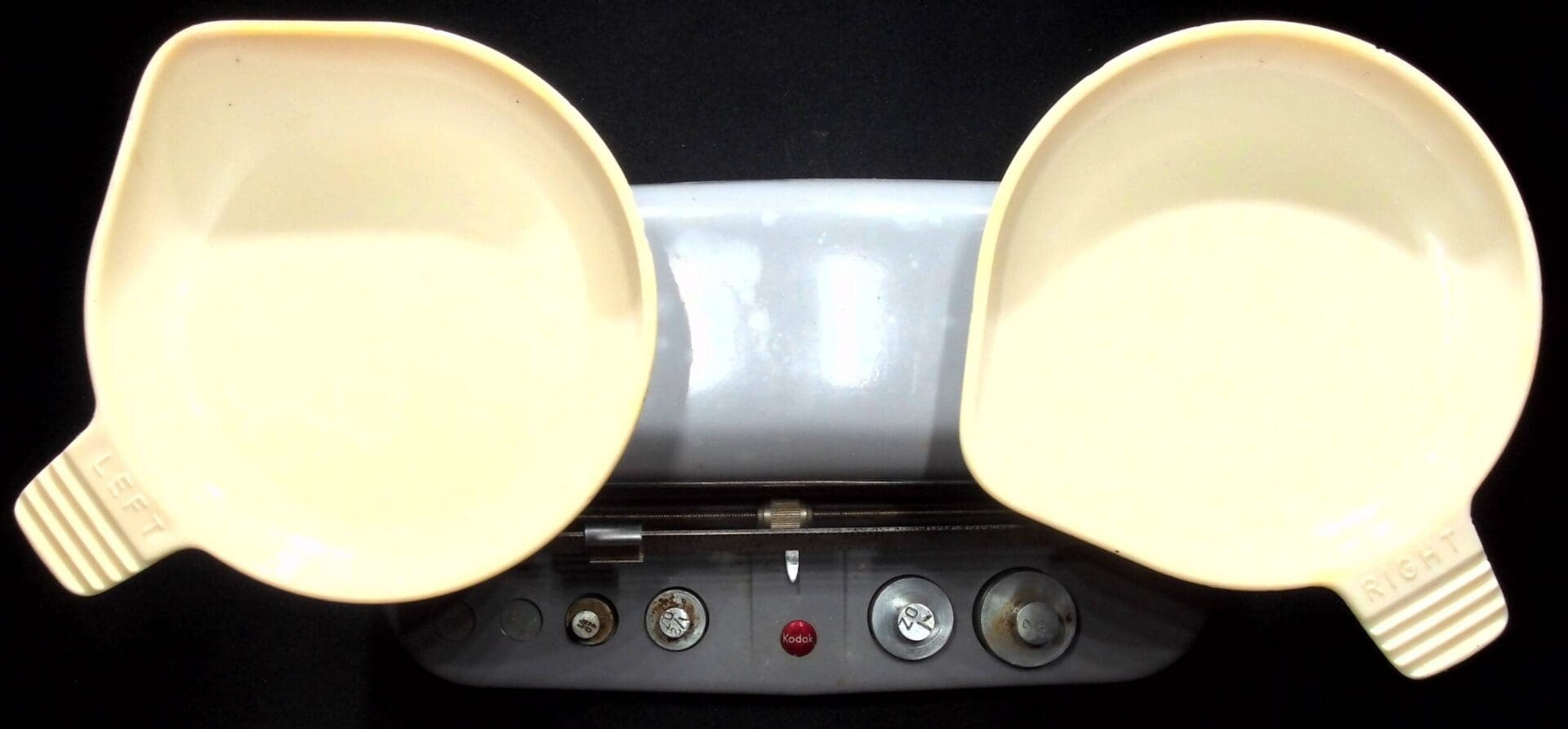 Retro kitchen balance scale with two pans
