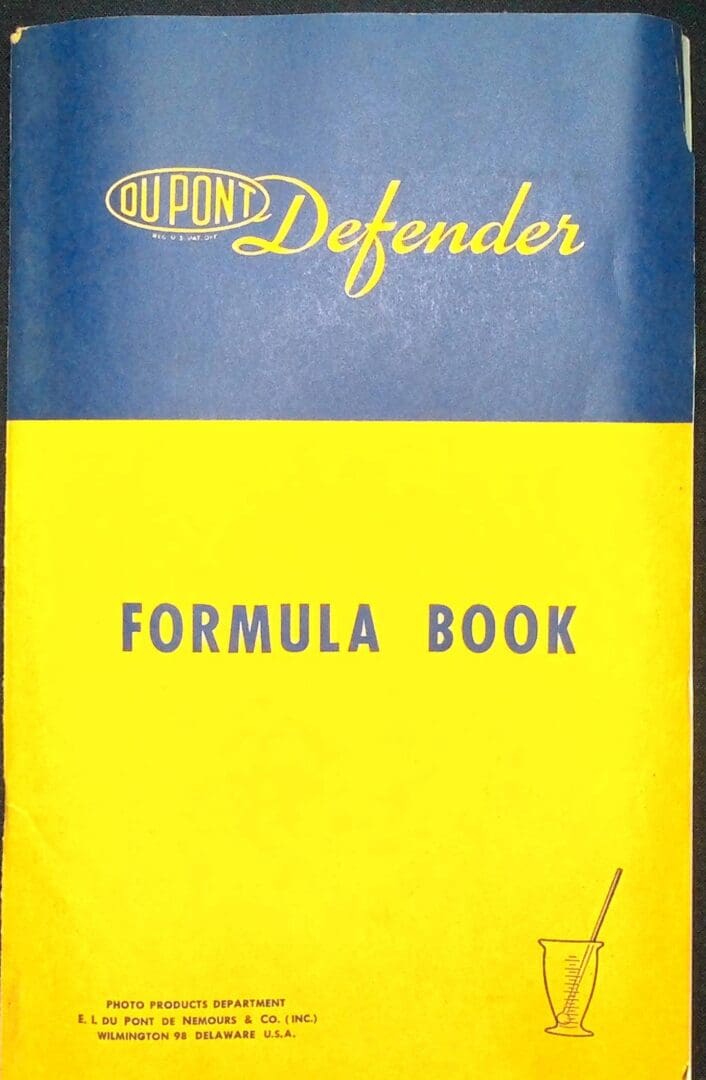 Vintage DuPont Defender Formula Book cover